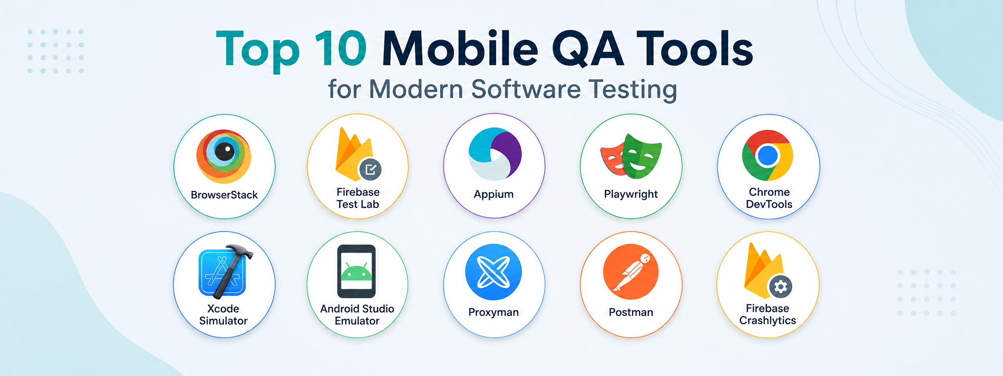 Mobile QA tools for testing phones, tablets, APIs, network traffic, automation and crash reports