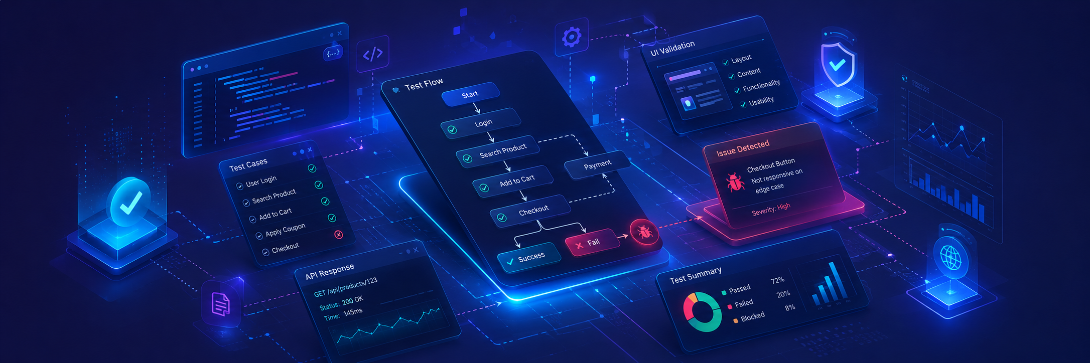 Functional testing workflow illustration